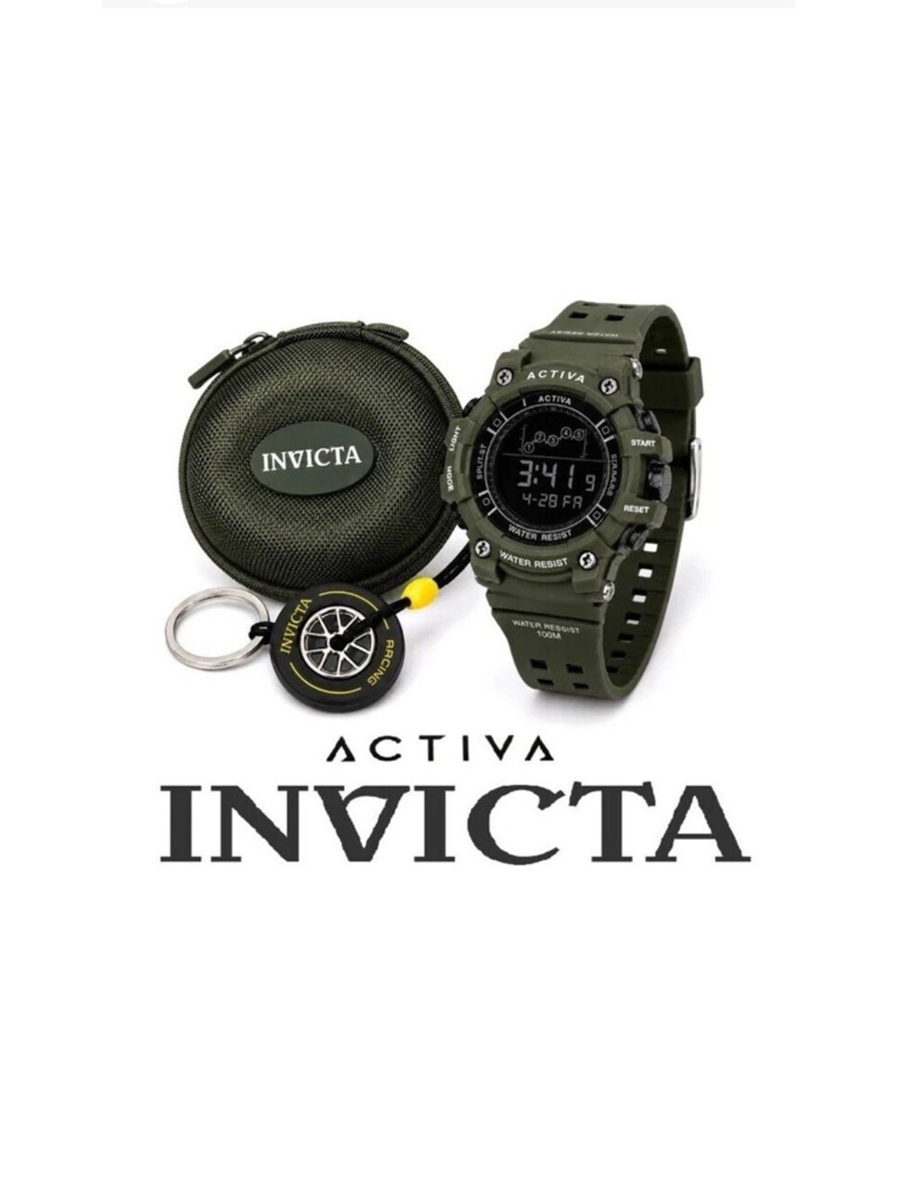 Bundle Activa Rally Edition X Invicta Men’s Digital Watch 50mm ACW-GA-M-105 Army
